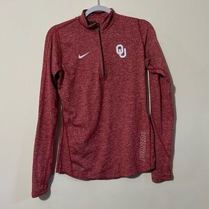Nike Dri-Fit Oklahoma Sooners Quarter Zip Pullover size small